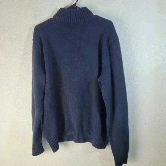 Vintage Polo By Ralph Lauren Exclusive Of Decoration Mock Neck Blue 1/4 Zip XL - Picture 2 of 9